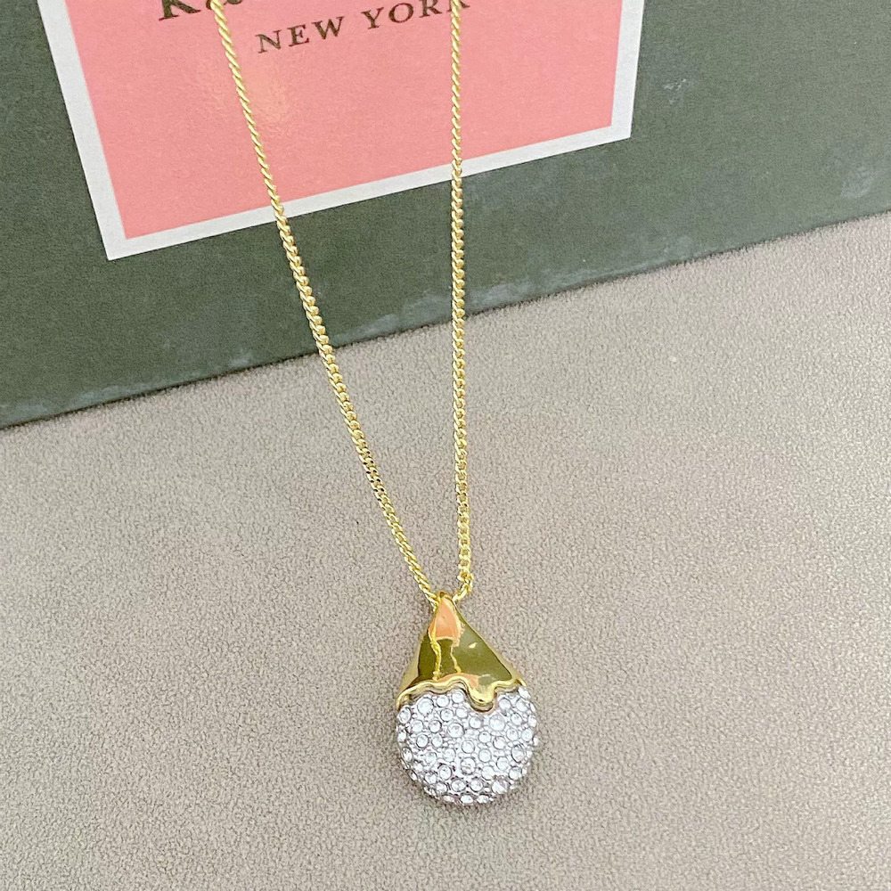 kate spade Genius Design Copper Plated Full Diamond Necklace